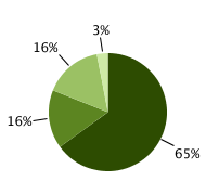 63% localized; 17% regional; 17% distant; 3% unknown