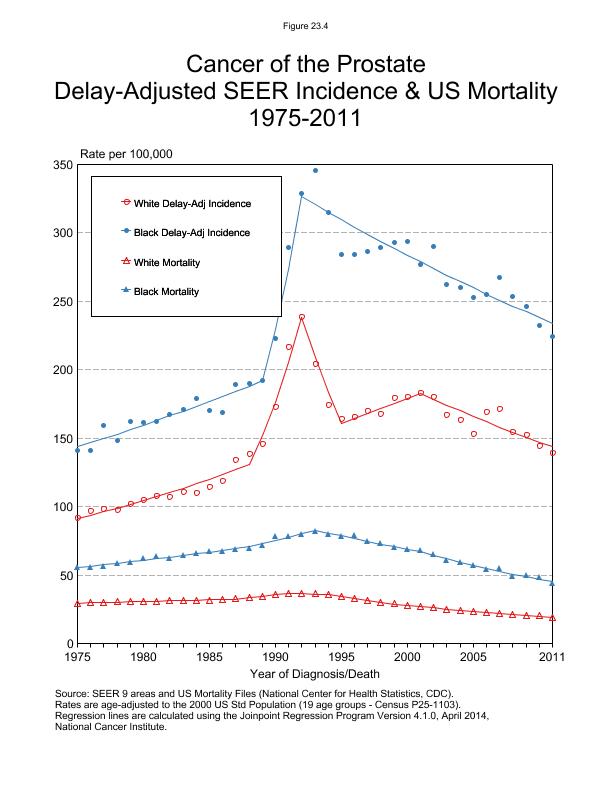 CSR Figure 23.4: SEER Delay Adjusted Incidence and US Mortality by Race