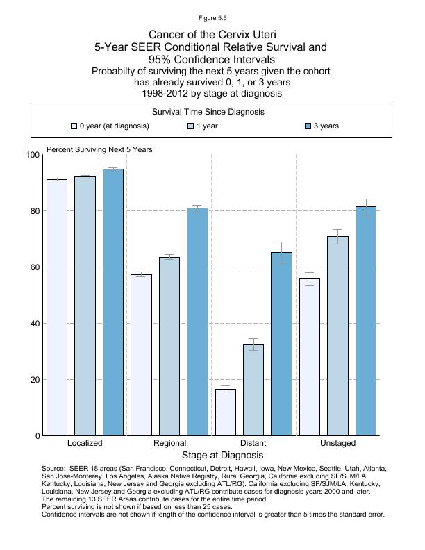 CSR Figure 5.5: 5-Year SEER Conditional Relative Survival