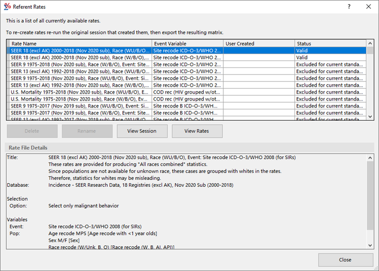 Referent Rates Dialog