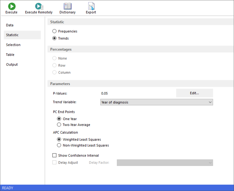 Frequency Statistic Tab