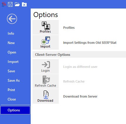 File Options Tab